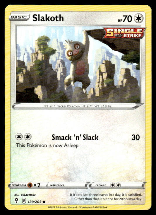 Slakoth 129/203 Comun - Evolving Skies - Sword & Shield