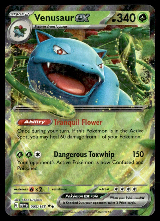 Venusaur ex 003/165 - Scarlet & Violet - 151 - Scarlet & Violet