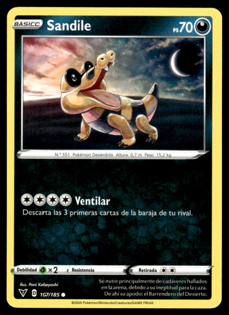 Sandile 107/185 Comun - Vivid Voltage - Sword & Shield
