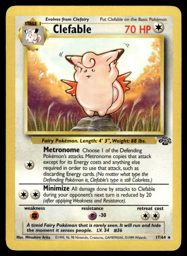 LP Clefable 17 No Holo - Jungle