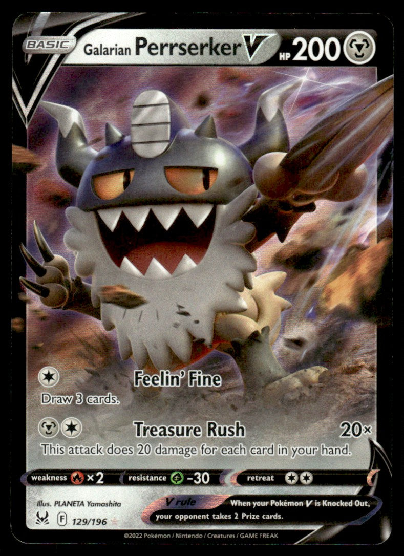 Galarian Perrserker V 129/196 - Lost Origin - Sword & Shield