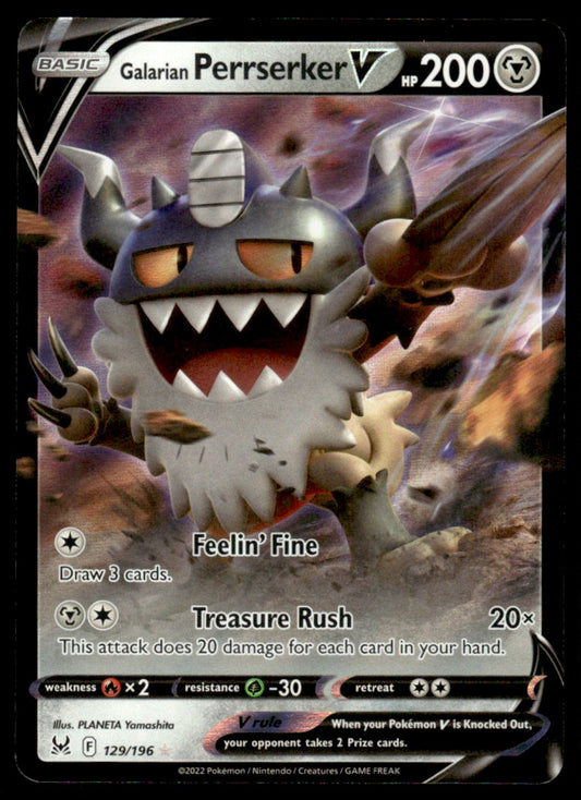 Galarian Perrserker V 129/196 - Lost Origin - Sword & Shield