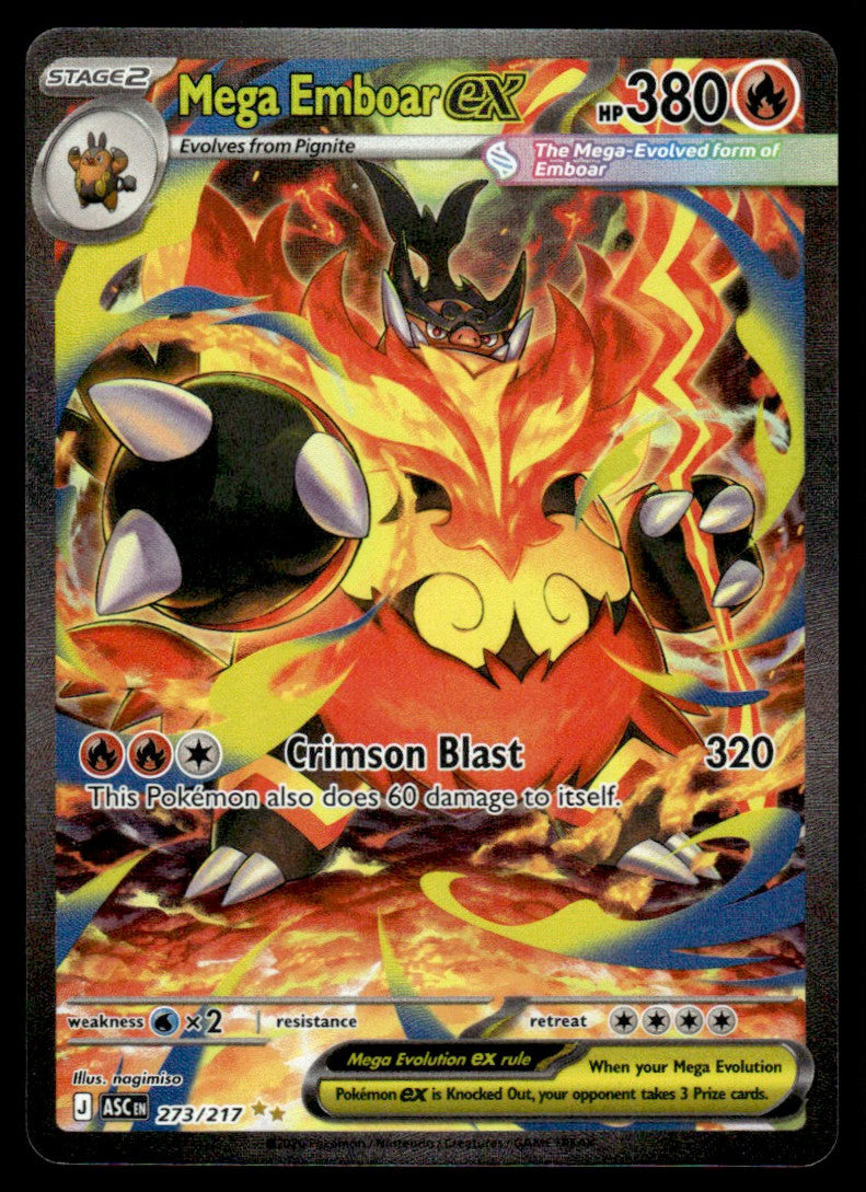 Mega Emboar ex 273/217 - Ascended Heroes - Mega Evolution