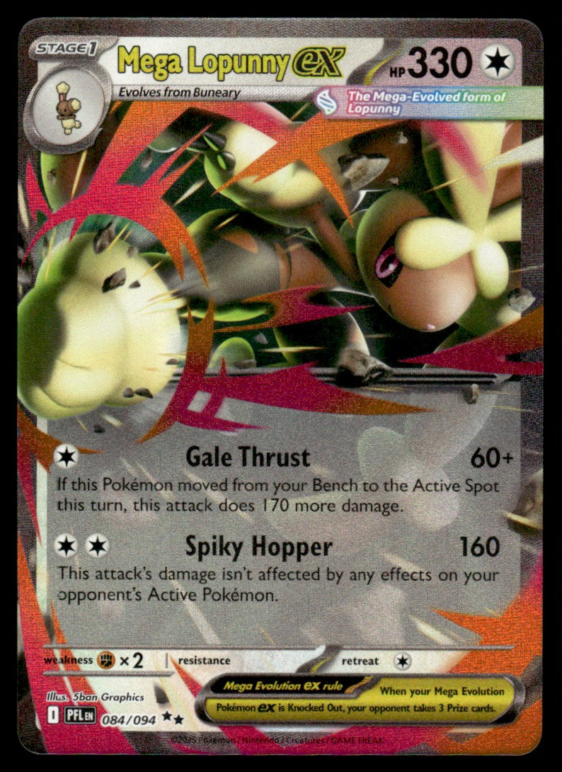 Mega Lopunny ex 084/094 - Phantasmal Flames - Mega Evolution