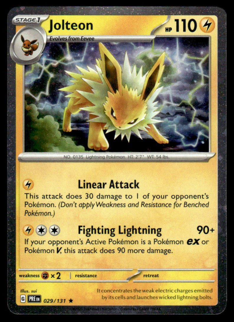 Jolteon (Cosmo Holo) 029/131 - Prismatic Evolutions - Scarlet & Violet