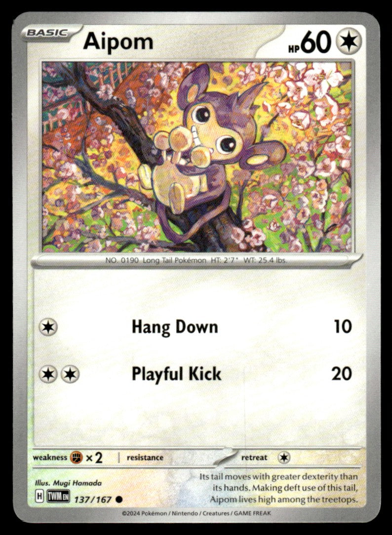 Aipom 137/167 Comun - Twilight Masquerade - Scarlet & Violet
