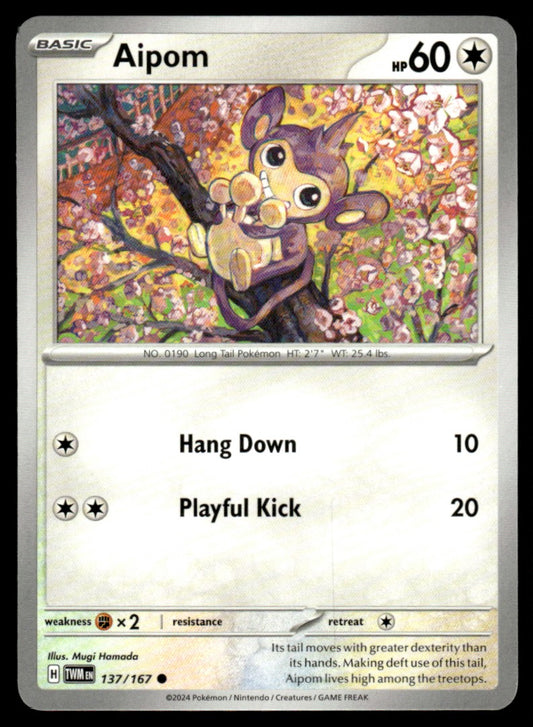 Aipom 137/167 Comun - Twilight Masquerade - Scarlet & Violet
