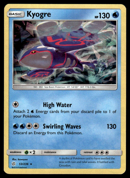 NM - Kyogre 53 - Holo - Cosmic Eclipse