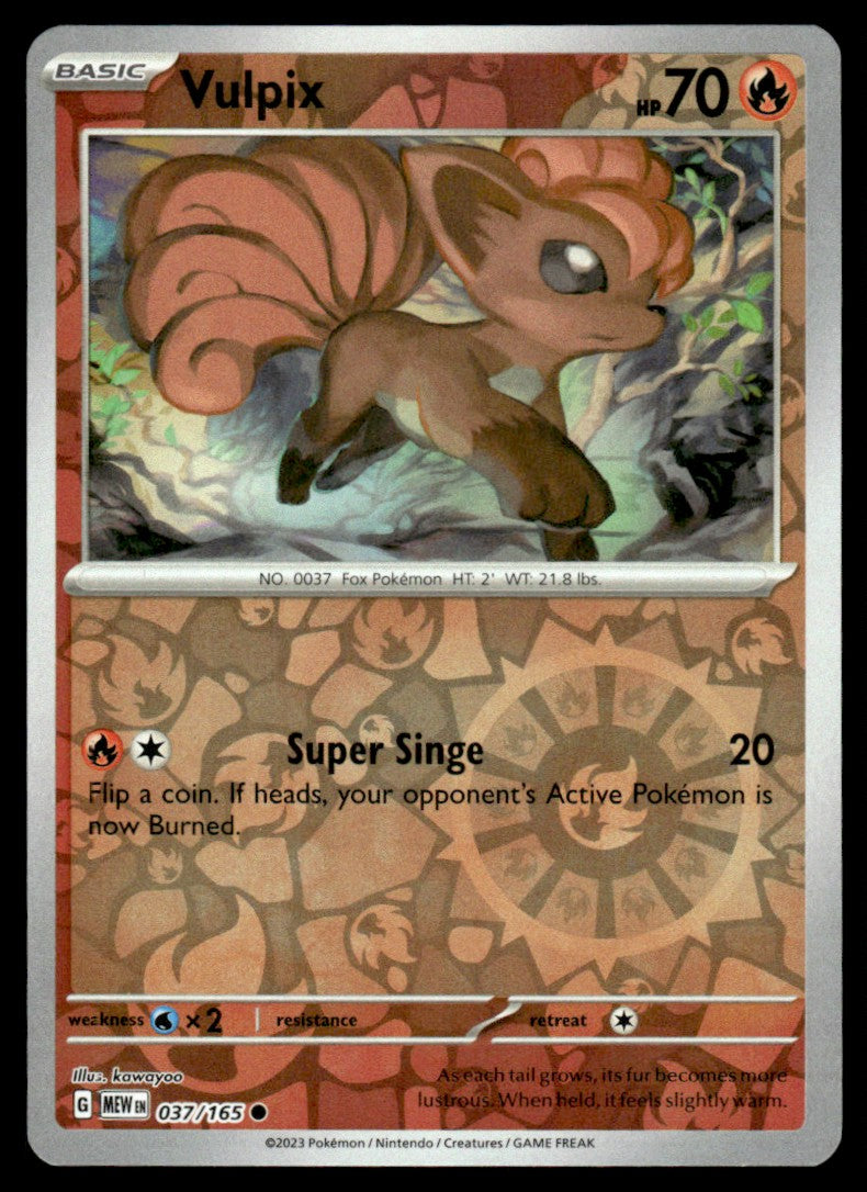 Vulpix 037/165 Reverse - Scarlet & Violet - 151 - Scarlet & Violet