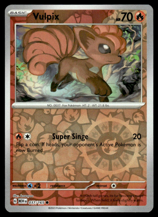Vulpix 037/165 Reverse - Scarlet & Violet - 151 - Scarlet & Violet