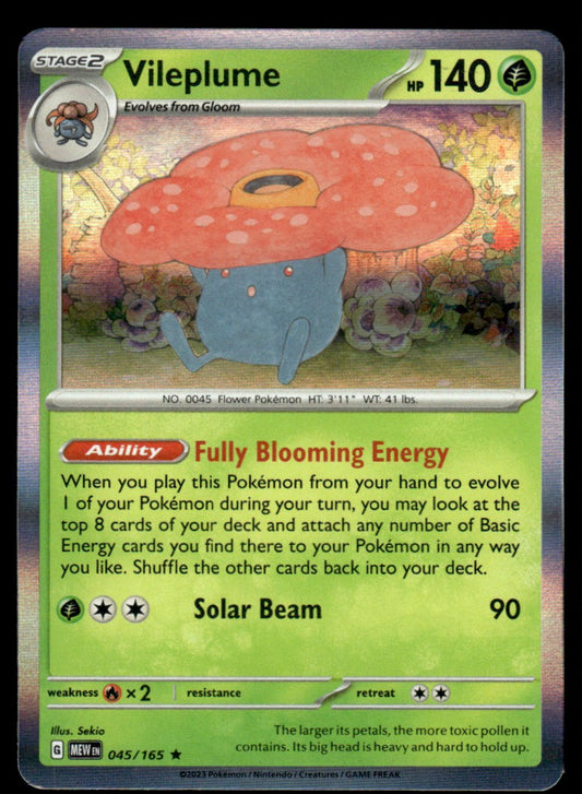 Vileplume 045/165 Holo - Scarlet & Violet - 151 - Scarlet & Violet