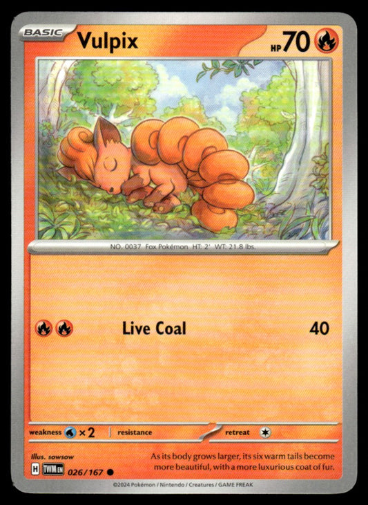 Vulpix 026/167 Comun - Twilight Masquerade - Scarlet & Violet