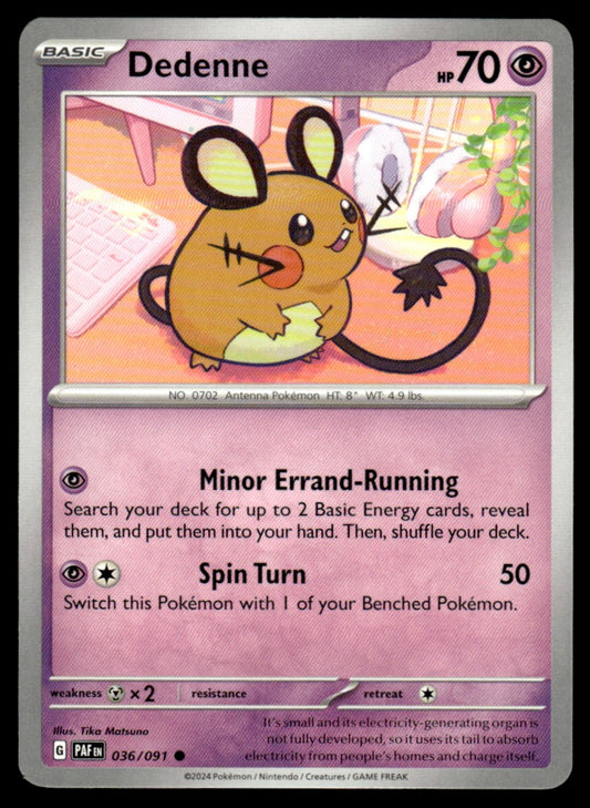 Dedenne 036/091 Comun - Paldean Fates - Scarlet & Violet