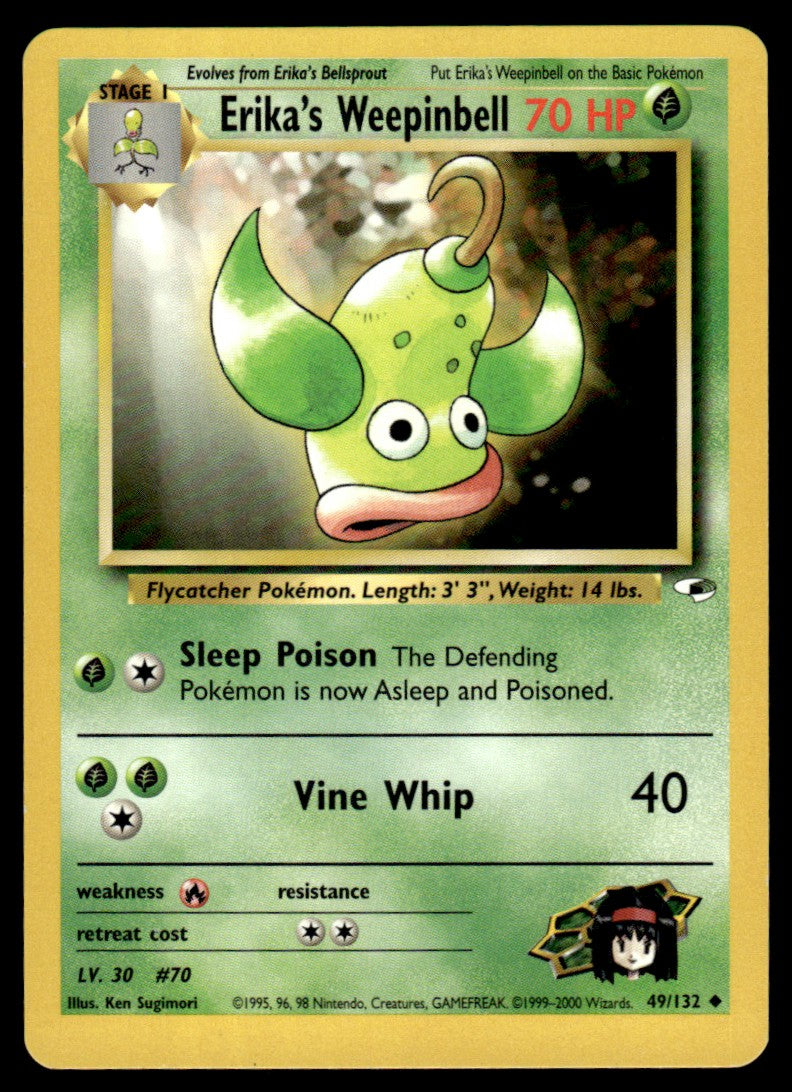 LP Erika’s Weepinbell 49 No Holo - Gym Heroes
