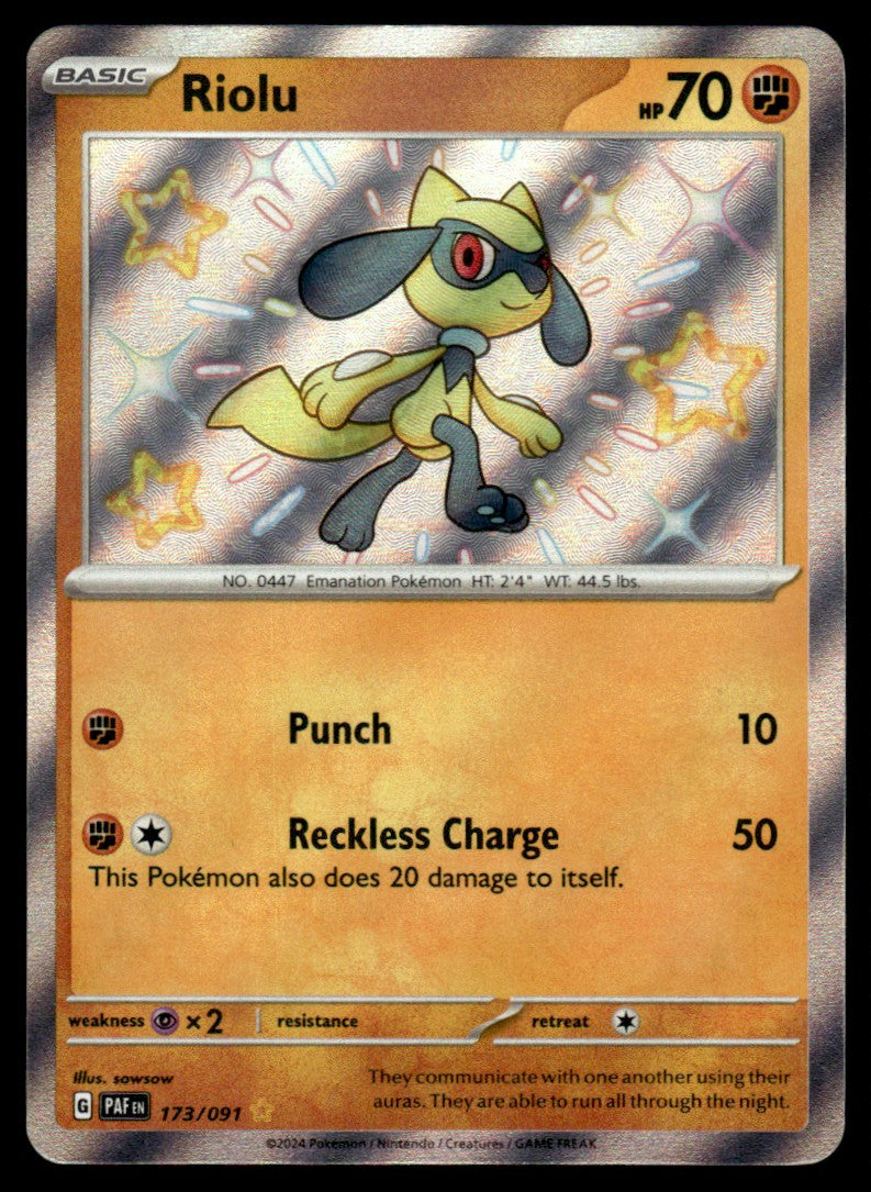 Riolu 173/091 - Paldean Fates - Scarlet & Violet