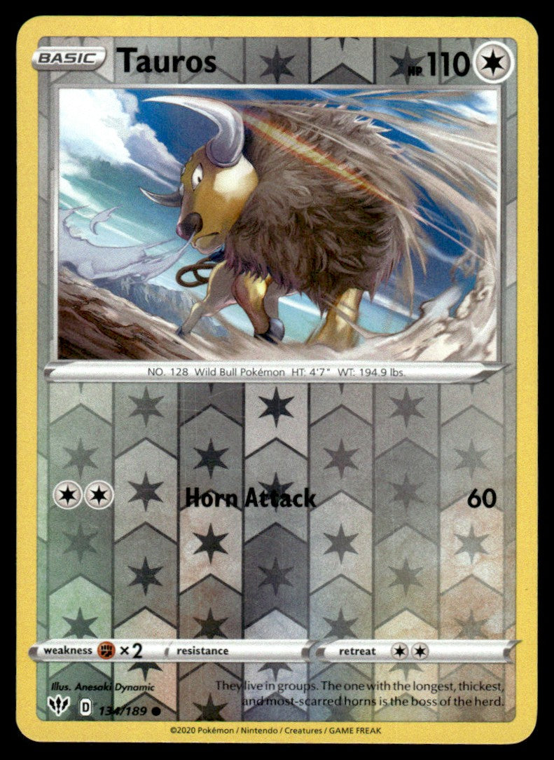 Tauros 134/189 Reverse - Darkness Ablaze - Sword & Shield