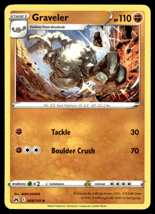 Graveler 068/159 Uncomon - Crown Zenith - Sword & Shield