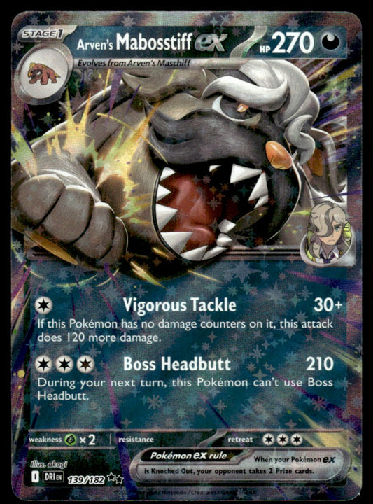 Arven's Mabosstiff ex 139/182 - Destined Rivals - Scarlet & Violet