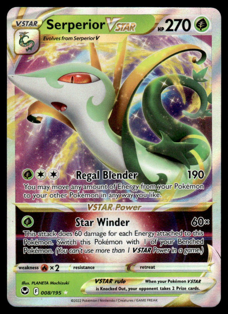 Serperior VSTAR 008/195 - Silver Tempest - Sword & Shield