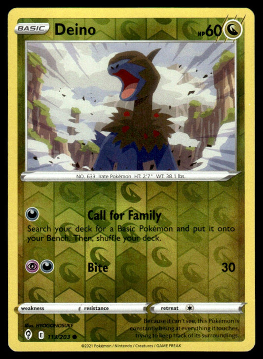 Deino 113/203 Reverse - Evolving Skies - Sword & Shield