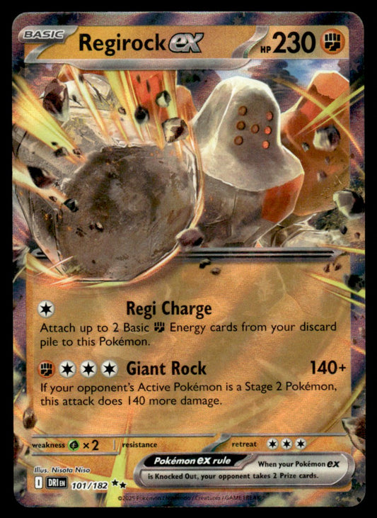 Regirock ex 101/182 - Destined Rivals - Scarlet & Violet