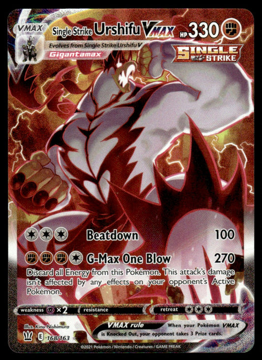 Single Strike Urshifu VMAX 168/163 - Battle Styles - Sword & Shield