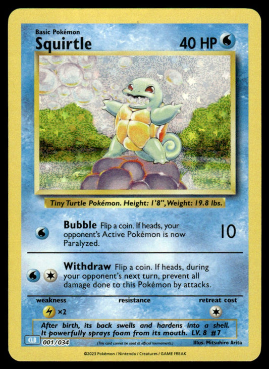 Squirtle 001/034 - Trading Card Game Classic
