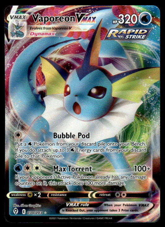 Vaporeon VMAX 030/203 - Evolving Skies - Sword & Shield