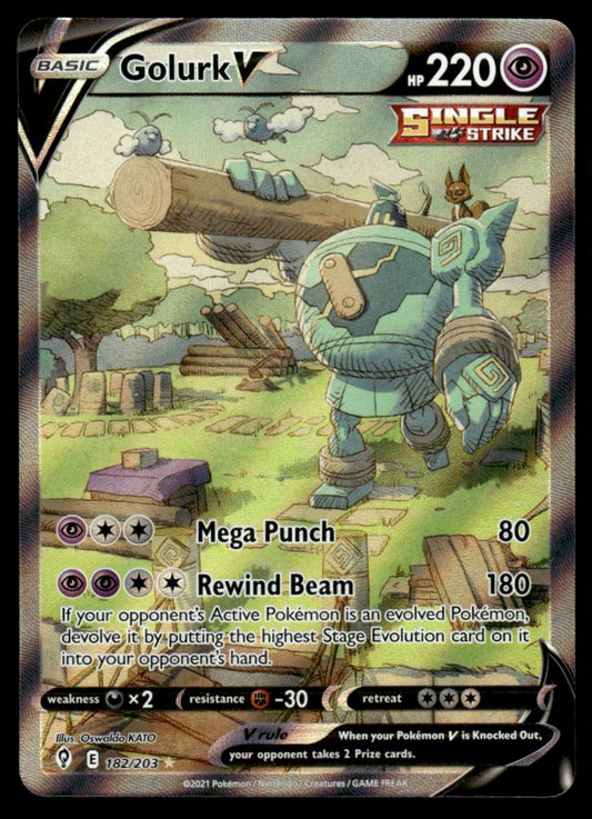 Golurk V 182/203 - Evolving Skies - Sword & Shield