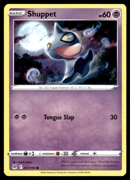 Shuppet 072/196 Comun - Lost Origin - Sword & Shield