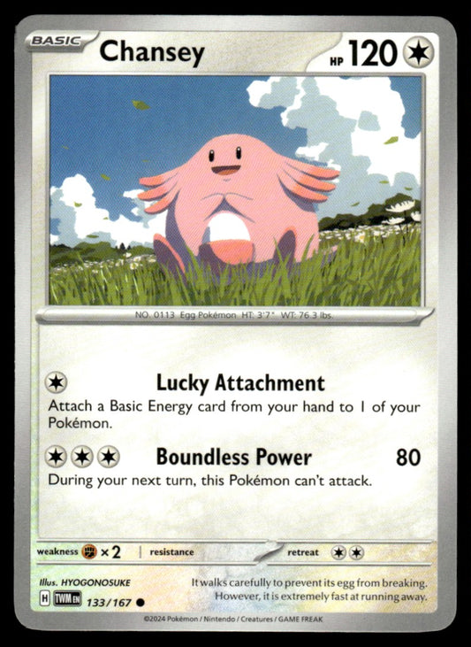 Chansey 133/167 Comun - Twilight Masquerade - Scarlet & Violet