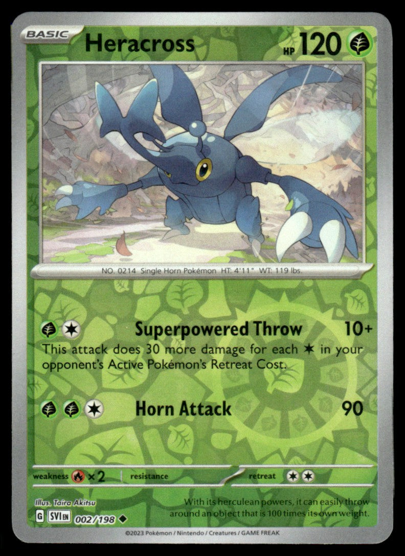 Heracross 002/198 Reverse - Scarlet & Violet Base Set - Scarlet & Violet