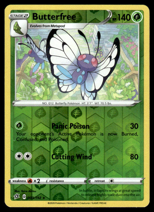 Butterfree 003/192 Reverse - Rebel Clash - Sword & Shield