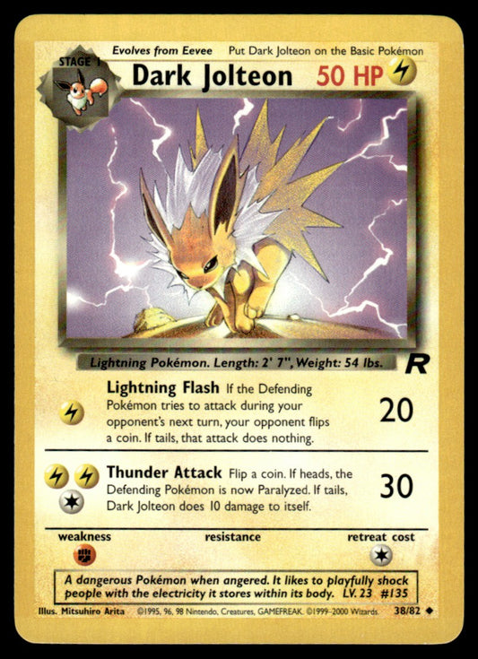 LP Dark Jolteon 38 No Holo - Team Rocket