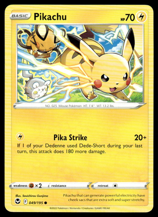 Pikachu 049/195 Comun - Silver Tempest - Sword & Shield