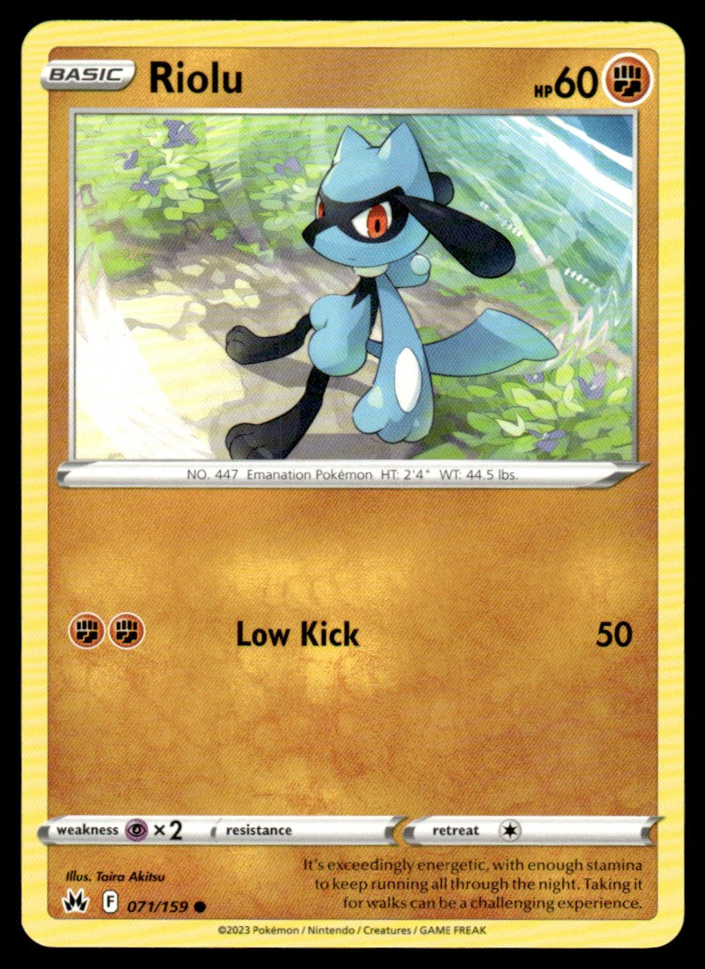 Riolu 071/159 Comun - Crown Zenith - Sword & Shield