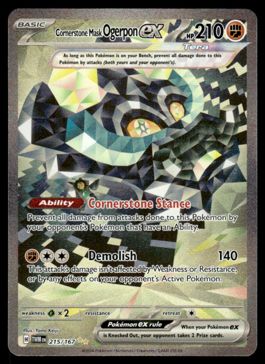 Cornerstone Mask Ogerpon ex 215/167 - Twilight Masquerade - Scarlet & Violet
