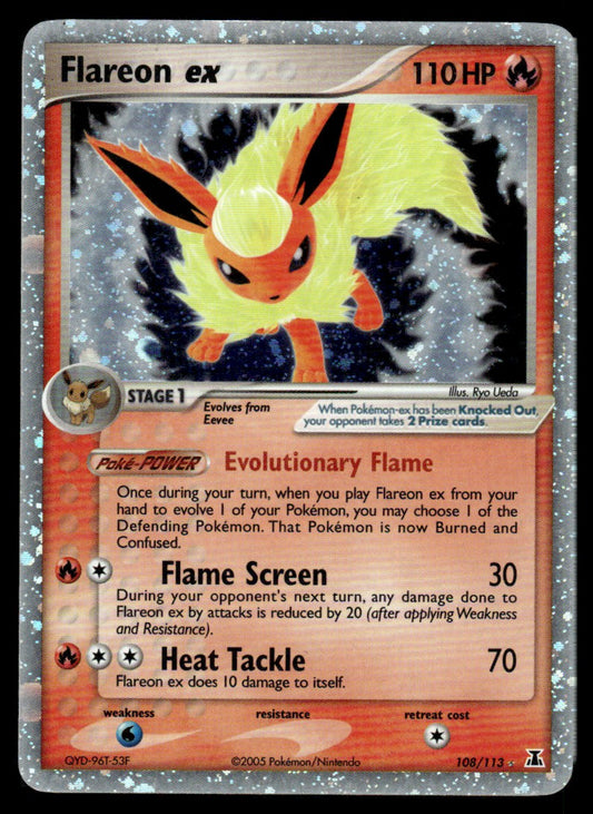 NM - Flareon ex 108 - Holo - Delta Species