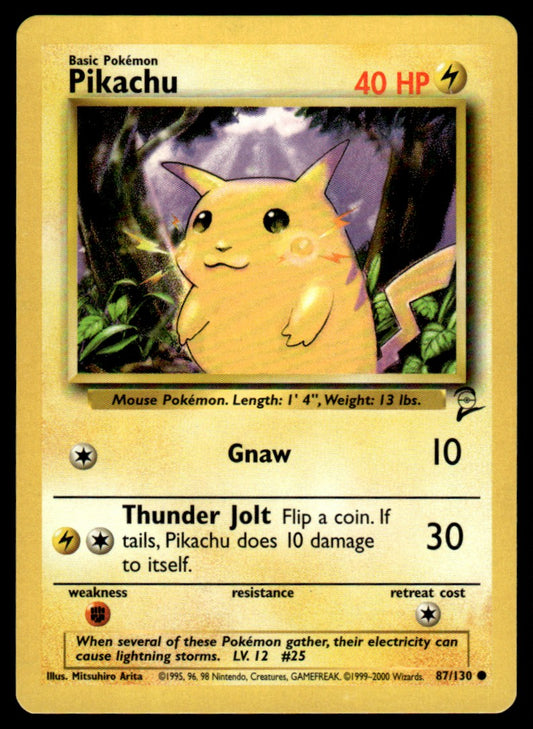 LP Pikachu 87 No Holo - Base Set 2