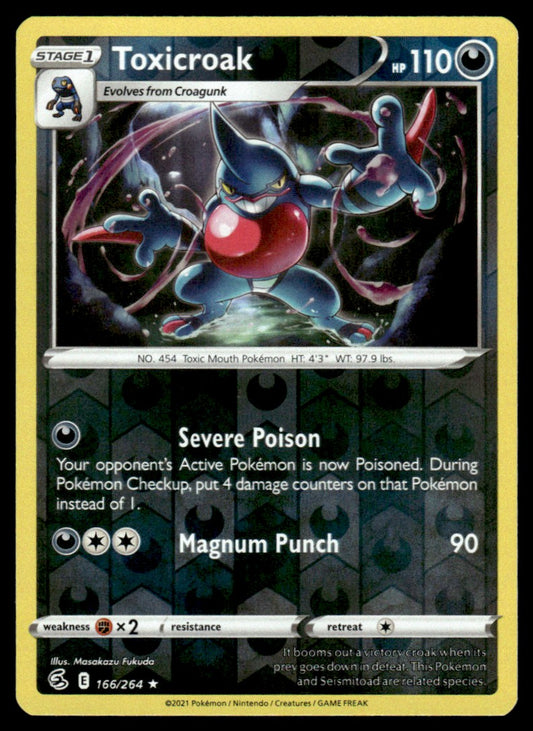 Toxicroak 166/264 Reverse - Fusion Strike - Sword & Shield