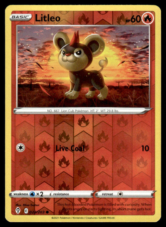 Litleo 022/203 Reverse - Evolving Skies - Sword & Shield