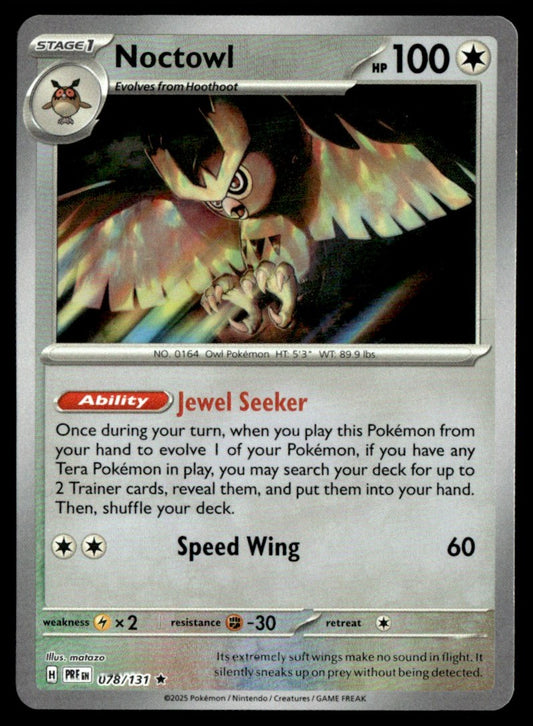 Noctowl (Poke Ball Pattern) 078/131 - Prismatic Evolutions - Scarlet & Violet