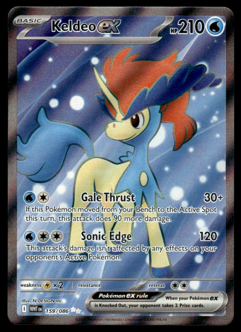 Keldeo ex 159/086 - White Flare - Scarlet & Violet
