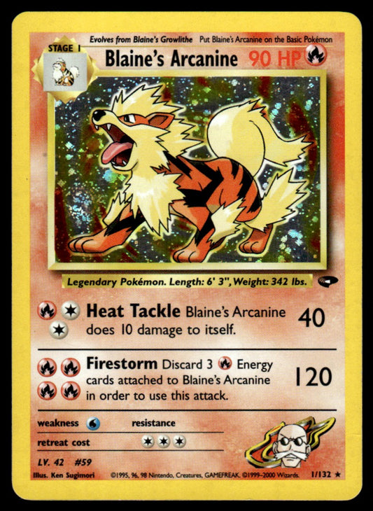 Blaine’s Arcanine Holo - LP - Gym Challenge