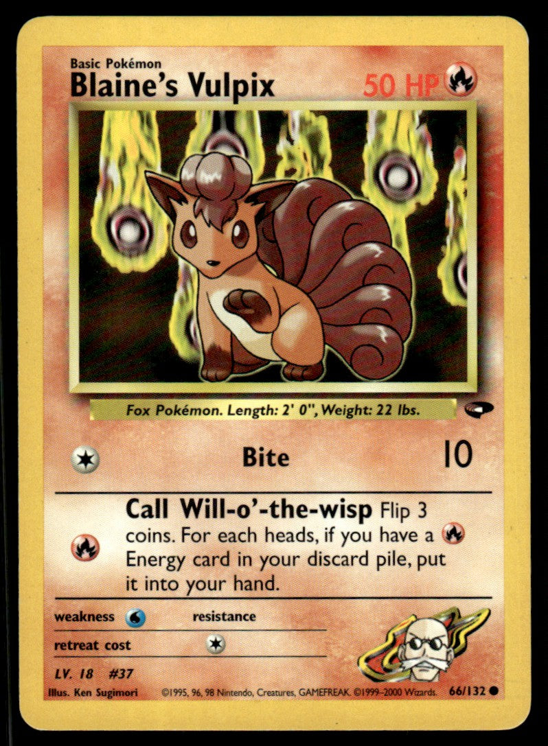 LP Blaine’s Vulpix 66 No Holo - Gym Challenge