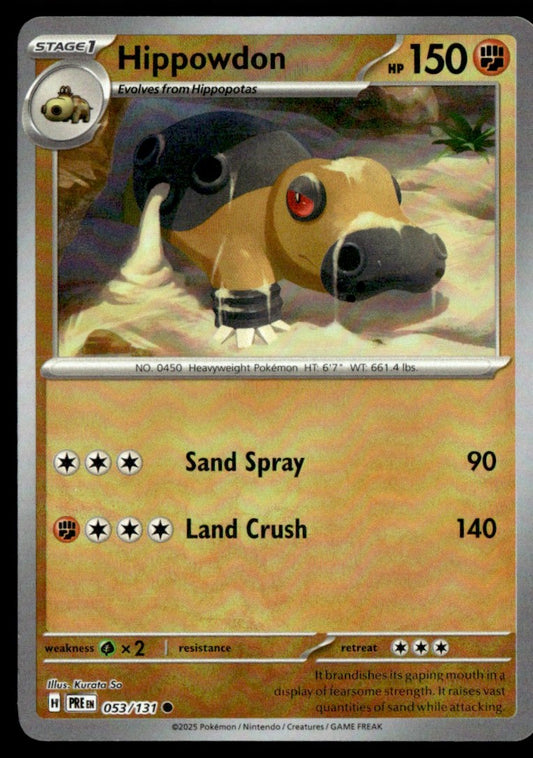 Hippowdon (Poke Ball Pattern) 053/131 - Prismatic Evolutions - Scarlet & Violet