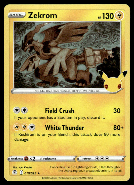 Zekrom 010/025 Holo - Celebrations - Sword & Shield