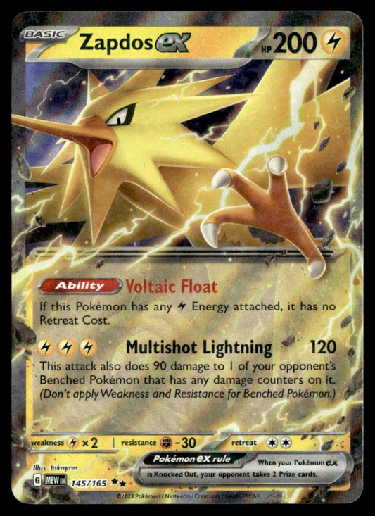 Zapdos ex 145/165 - Scarlet & Violet - 151 - Scarlet & Violet