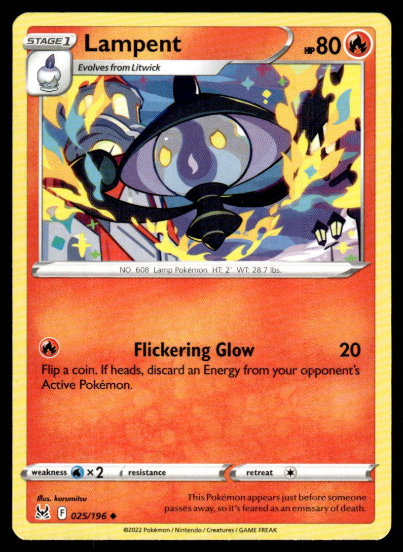 Lampent 025/196 Uncomon - Lost Origin - Sword & Shield