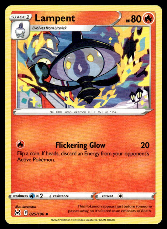 Lampent 025/196 Uncomon - Lost Origin - Sword & Shield